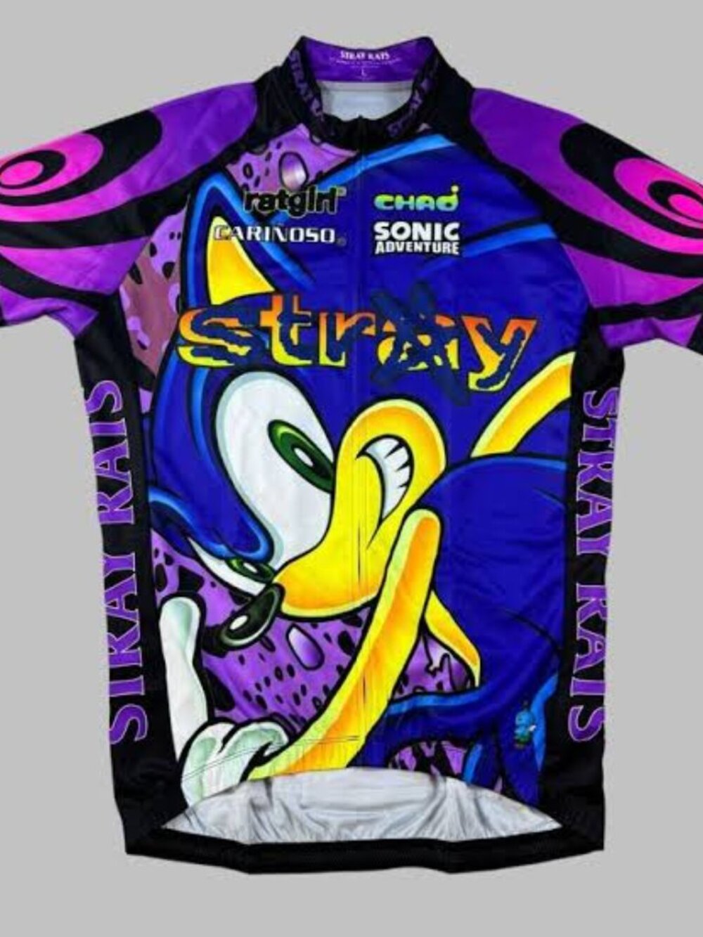 Stray Rats x Sonic the Hedgehog Biker Tee Sz M Cycling Jersey